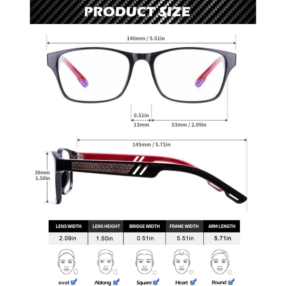Unisex Red Sleek Frame HD Lens Digital Interface With Futuristic Smart Glasses - Picture 6 of 6